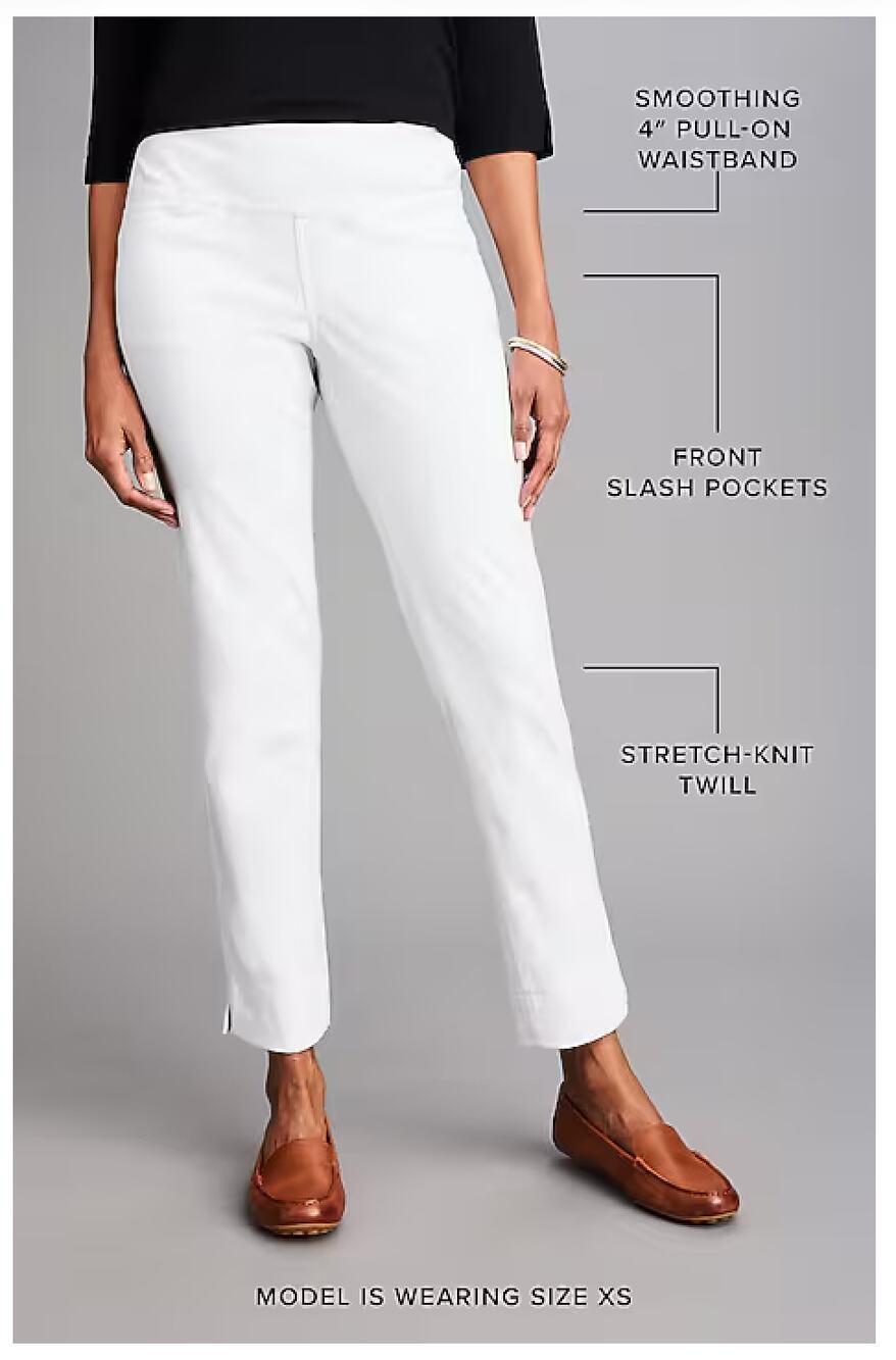J.Jill Wearever White Skinny Smooth-Fit Knit Jeans Size Medium Tall